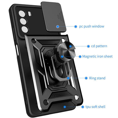 Hülle für Motorola Moto G62 5G, Techsuit, CamShield, Schwarz