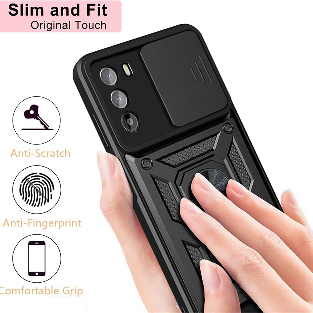 Hülle für Motorola Moto G62 5G, Techsuit, CamShield, Schwarz