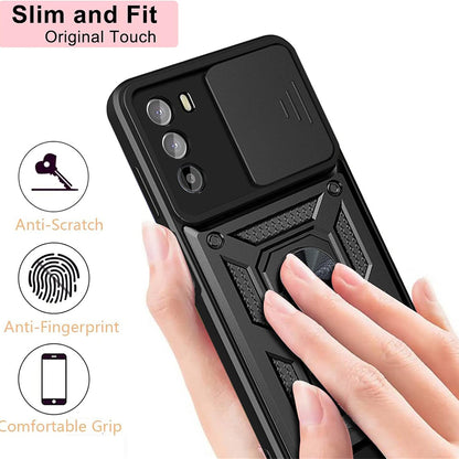 Hülle für Motorola Moto G62 5G, Techsuit, CamShield, Schwarz