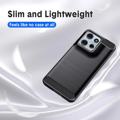 Hülle für Motorola Moto G67 Power / G57 Power, Techsuit, Carbon, Schwarz