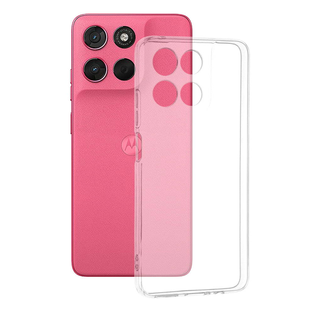 Hülle für Motorola Moto G67 Power / G57 Power, Techsuit, Klar, Transparent