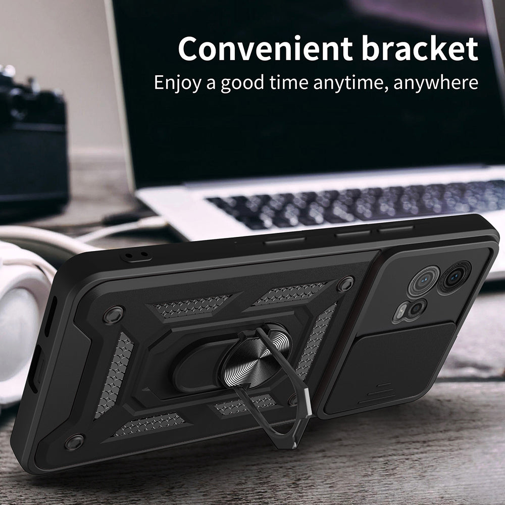 Hülle für Motorola Moto G72, Techsuit, CamShield, Schwarz