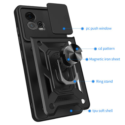 Hülle für Motorola Moto G72, Techsuit, CamShield, Schwarz