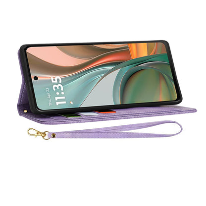 Hülle für Motorola Moto G75, Techsuit, FlipCraft, Lila
