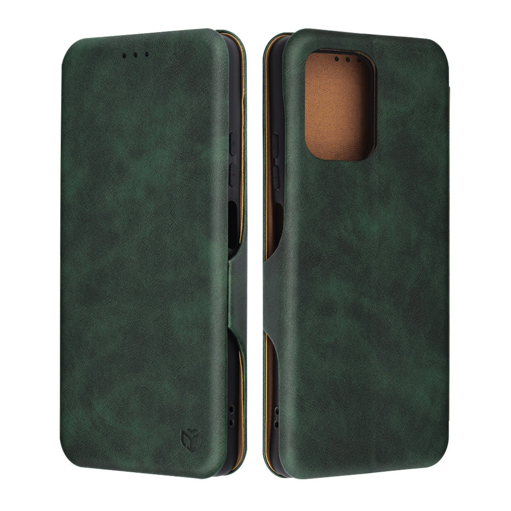 Hülle für Motorola Moto G75, Techsuit, Safe Wallet Plus, Grün