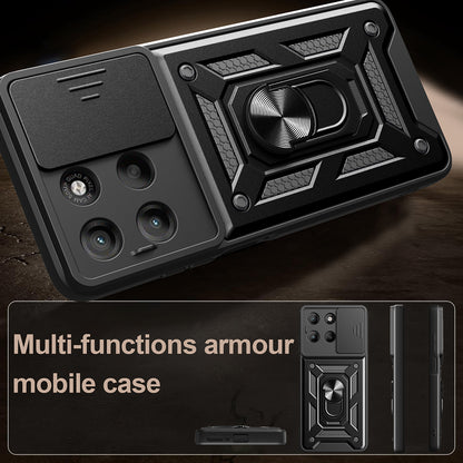 Hülle für Motorola Moto G77 / G67, Techsuit, CamShield, Blau