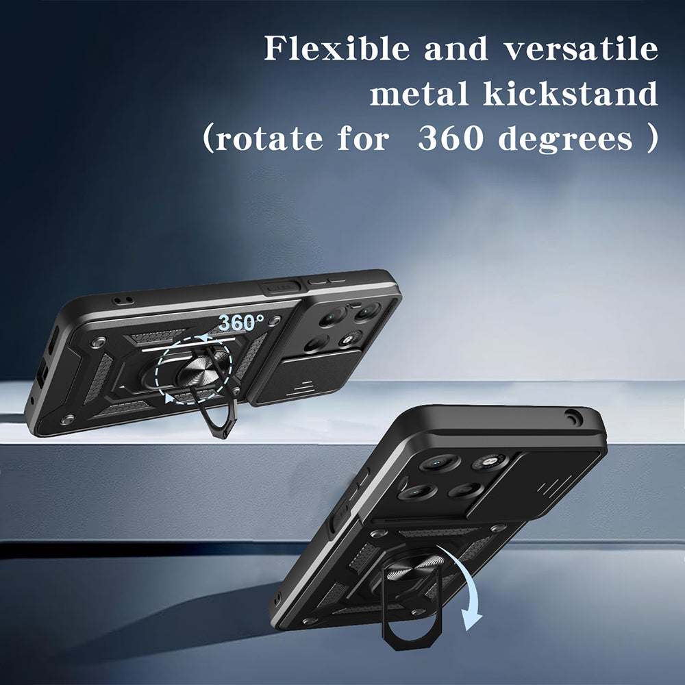 Case for Motorola Moto G77 / G67, Techsuit, CamShield, Black