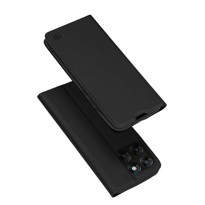Hülle für Motorola Moto G77 / G67, Techsuit, Magskin Book, Schwarz