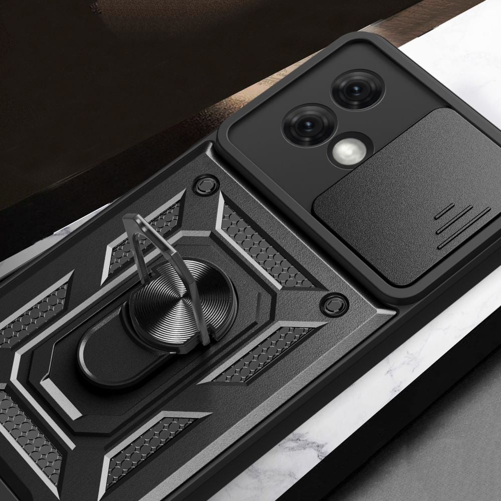 Hülle für Motorola Moto G84, Techsuit, CamShield, Schwarz