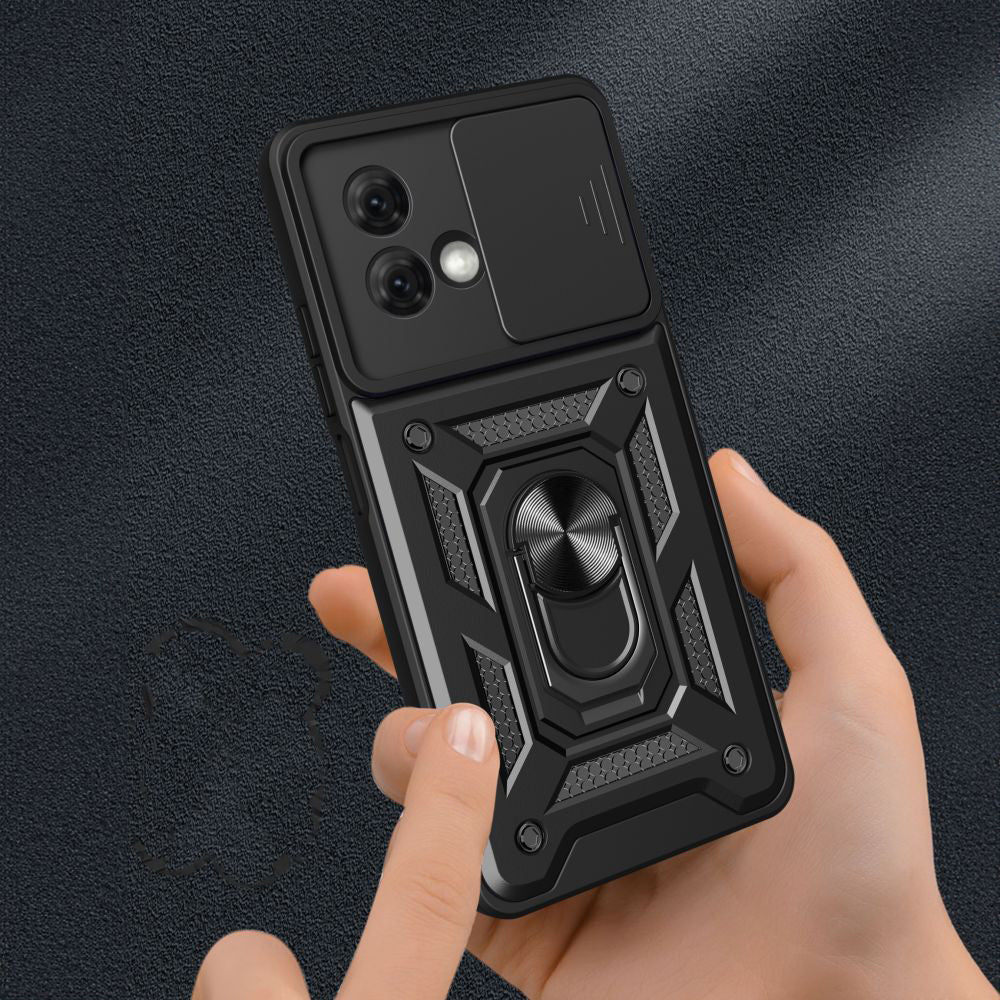 Hülle für Motorola Moto G84, Techsuit, CamShield, Schwarz