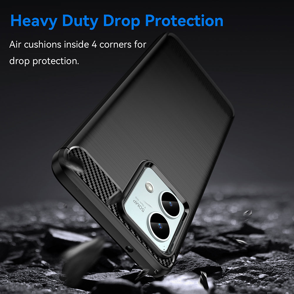 Hülle für Motorola Moto G84, Techsuit, Carbon, Schwarz