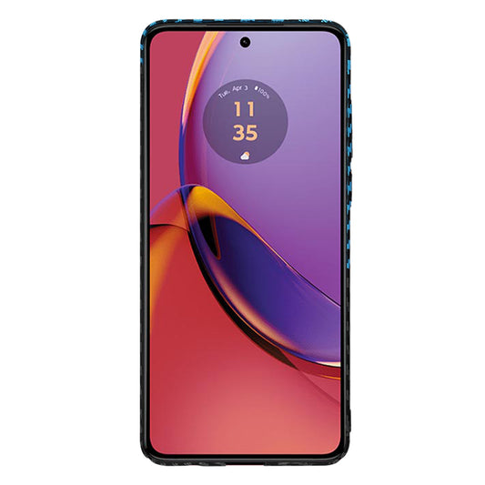 Hülle für Motorola Moto G84, Techsuit, Carbonite FiberShell, Schwarz Blau