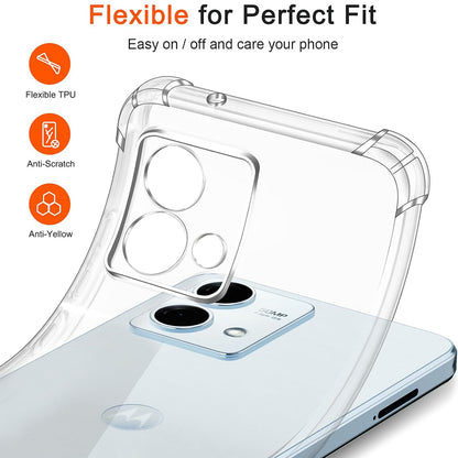 Case for Motorola Moto G84, Techsuit, Shockproof Clear, Transparent