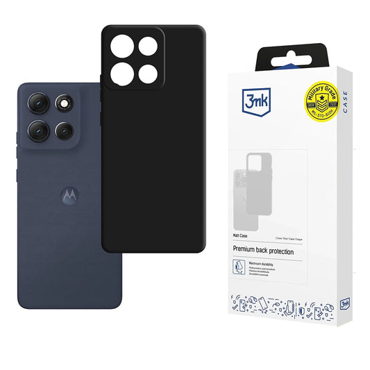 Hülle für Motorola Moto G86, 3MK, Matt Schwarz