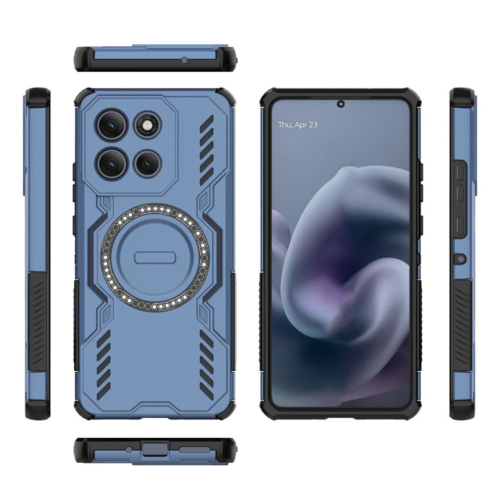 MagSafe Case for Motorola Moto G86 Power, Techsuit, ArmorMag, Blue