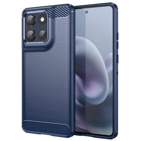 Hülle für Motorola Moto G86, Techsuit, Carbon, Blau