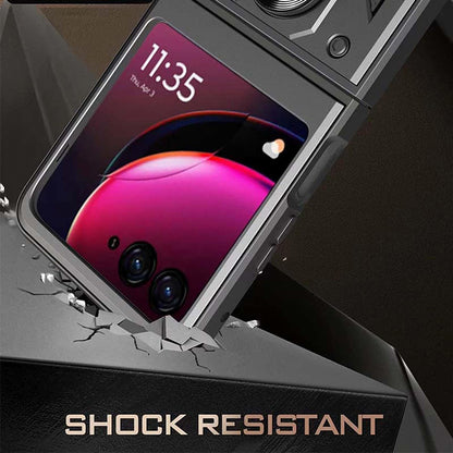 Hülle für Motorola Razr 50 Ultra, Techsuit, CamShield, Schwarz