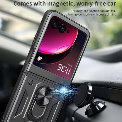 Hülle für Motorola Razr 50 Ultra, Techsuit, CamShield, Schwarz