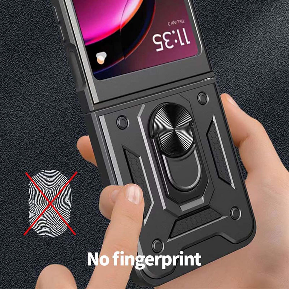 Hülle für Motorola Razr 50 Ultra, Techsuit, CamShield, Schwarz