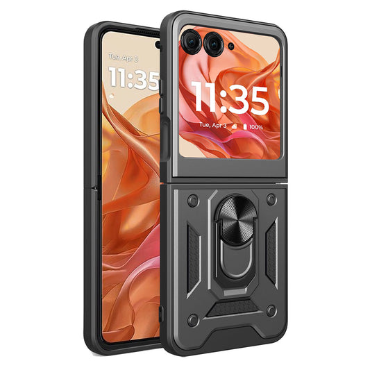 Hülle für Motorola Razr 60 / Razr 50, Techsuit, CamShield, Schwarz