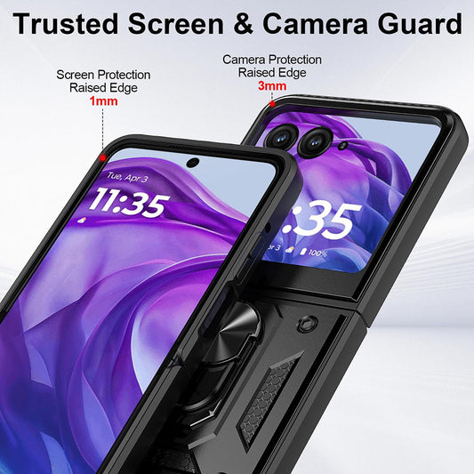Hülle für Motorola Razr 60 Ultra, Techsuit, CamShield, Schwarz