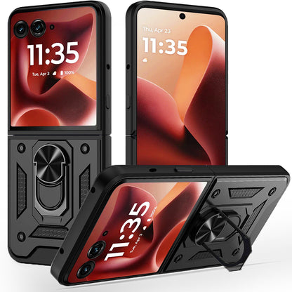 Hülle für Motorola Razr 60 Ultra, Techsuit, CamShield, Schwarz