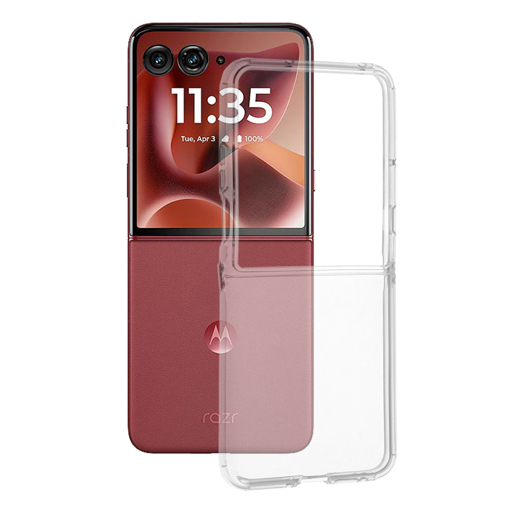 Hülle für Motorola Razr 60 Ultra, Techsuit, Klar, Transparent