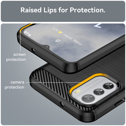 Hülle für Nokia G42, Techsuit, Carbon, Schwarz
