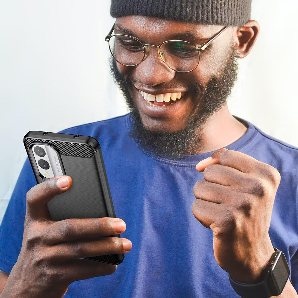 Hülle für Nokia X30, Techsuit, Carbon, Schwarz