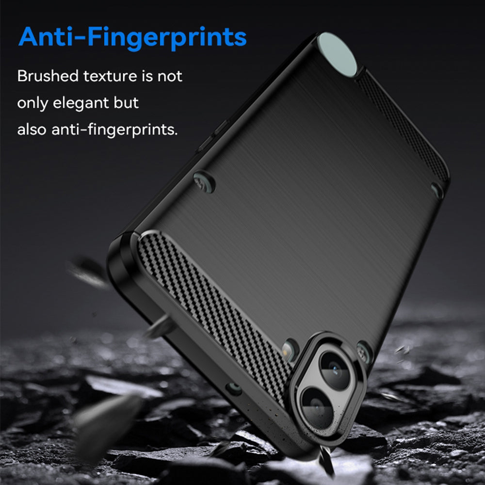 Hülle für Nothing CMF Phone 1, Techsuit, Carbon, Schwarz