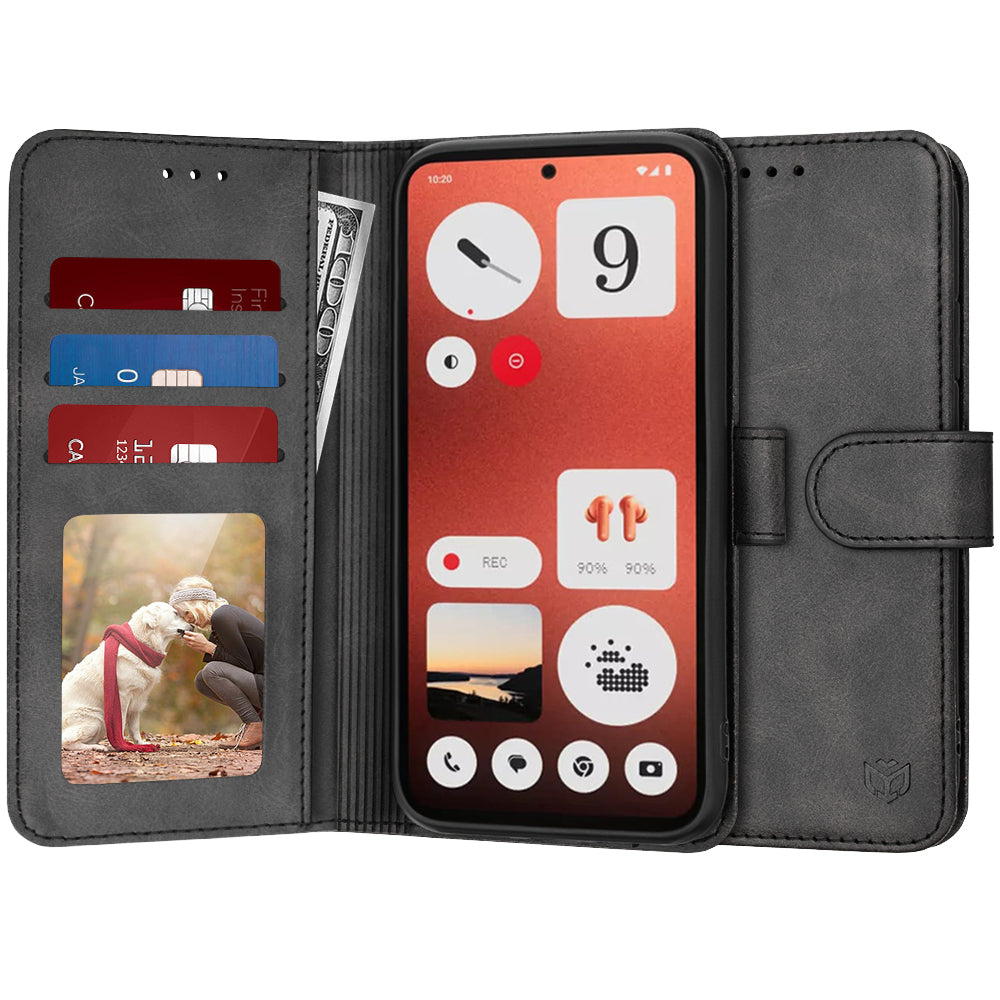 Hülle für Nothing CMF Phone 1, Techsuit, Diary Book, Schwarz