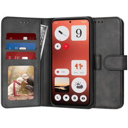 Hülle für Nothing CMF Phone 1, Techsuit, Diary Book, Schwarz