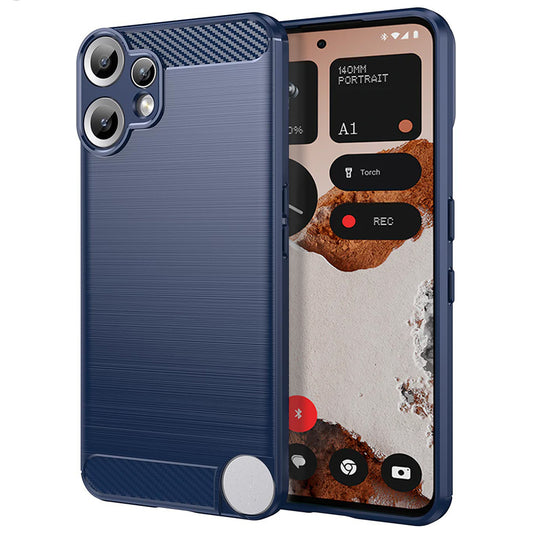 Hülle für Nothing CMF Phone 2 Pro, Techsuit, Carbon, Blau