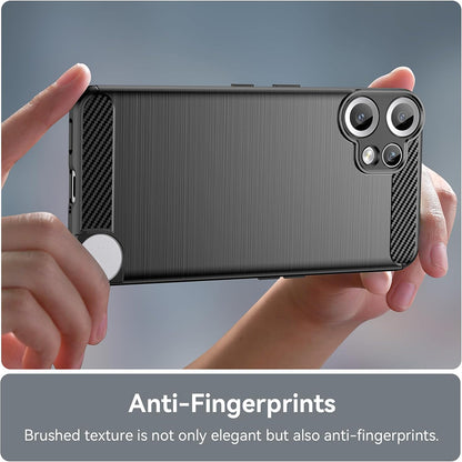 Hülle für Nothing CMF Phone 2 Pro, Techsuit, Carbon, Schwarz