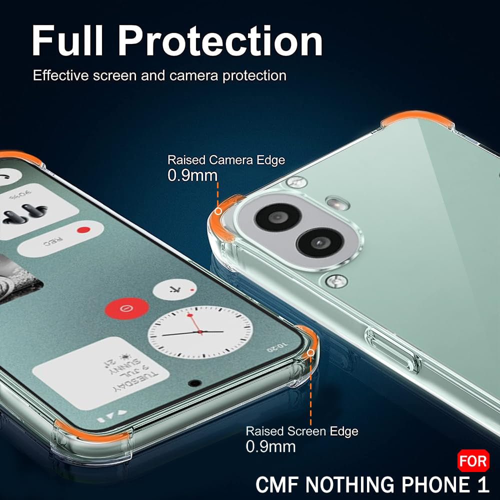 Hülle für Nothing CMF Phone 2 Pro, Techsuit, stoßfest klar, transparent