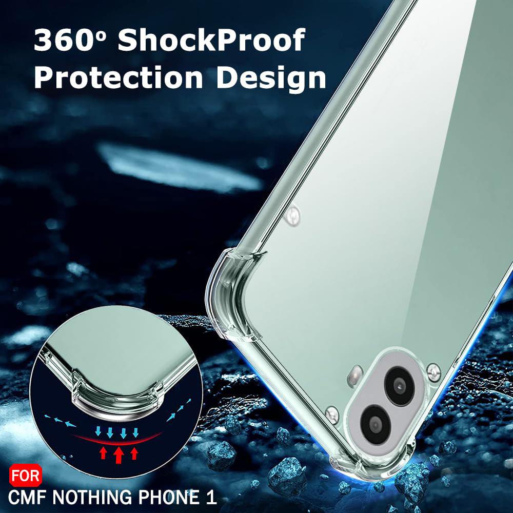 Hülle für Nothing CMF Phone 2 Pro, Techsuit, stoßfest klar, transparent