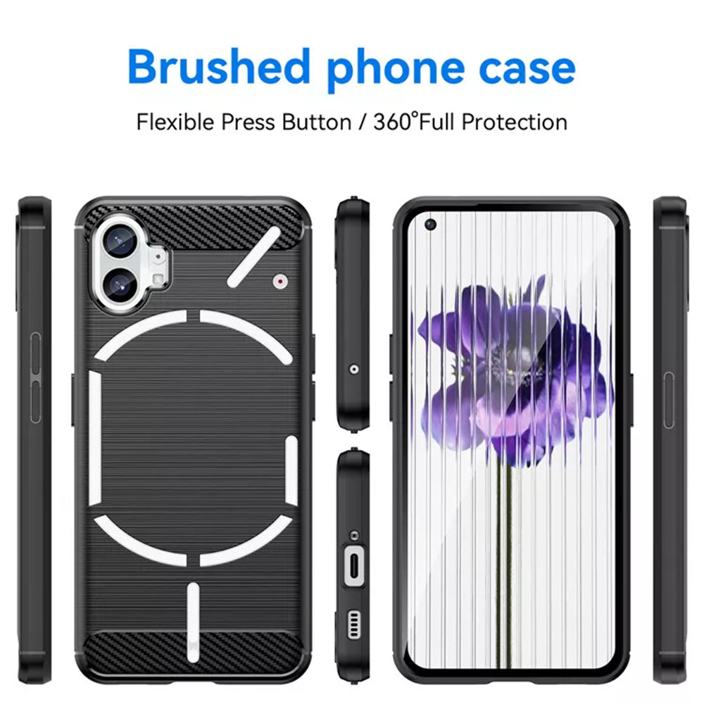 Hülle für Nothing Phone (1), Techsuit, Carbon, Schwarz