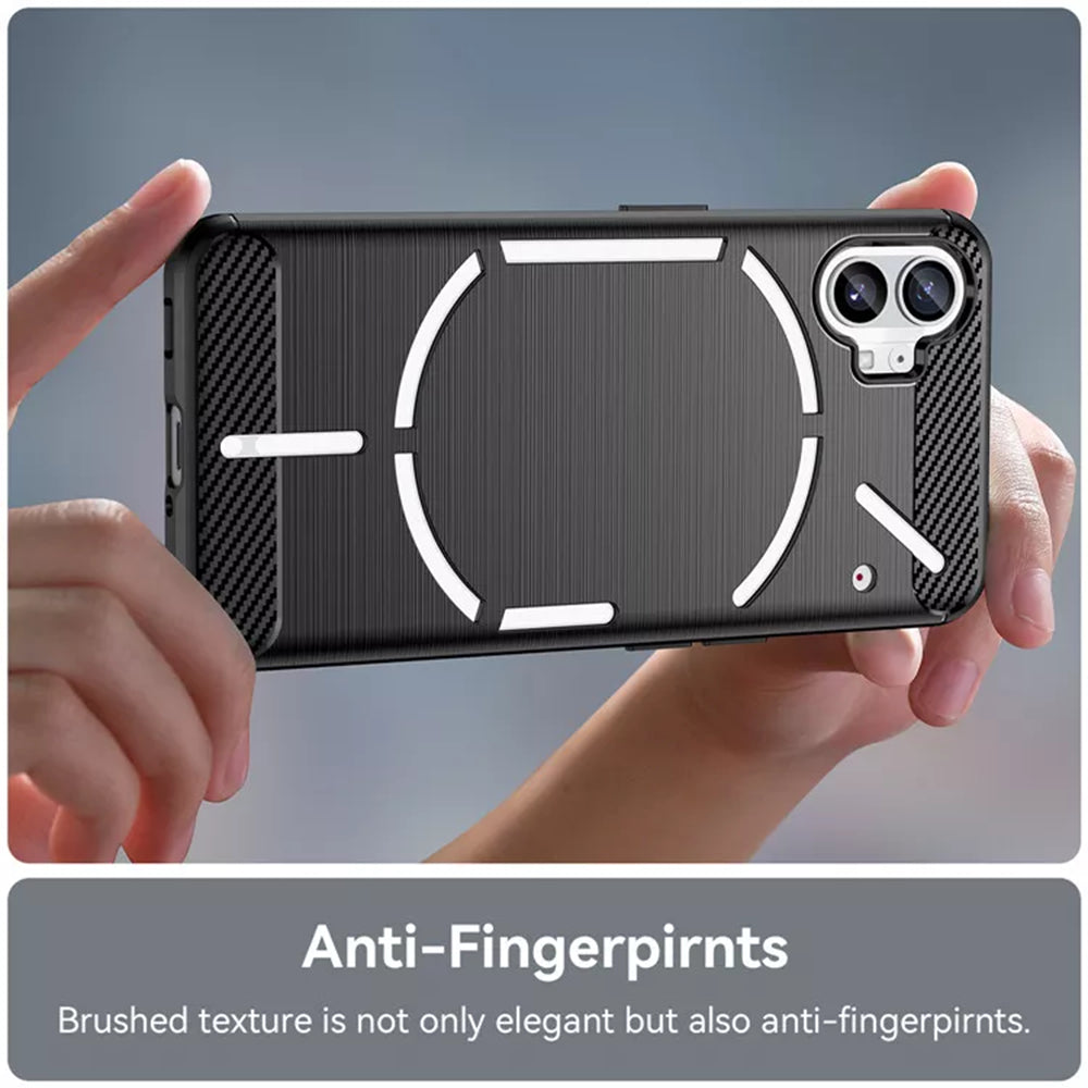 Hülle für Nothing Phone (1), Techsuit, Carbon, Schwarz