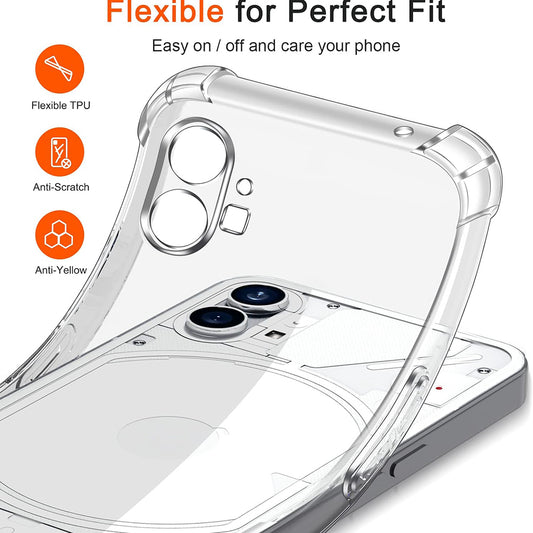 Hülle für Nothing Phone (1), Techsuit, stoßfest klar, transparent