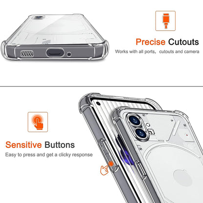 Hülle für Nothing Phone (1), Techsuit, stoßfest klar, transparent