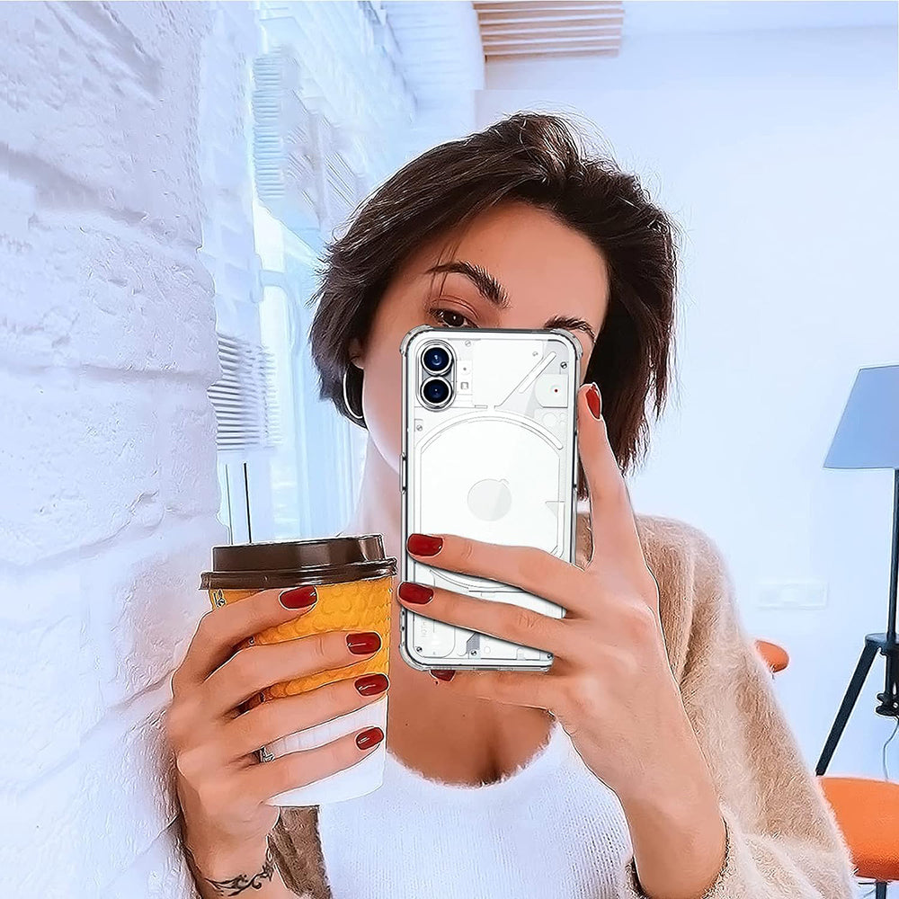 Hülle für Nothing Phone (1), Techsuit, stoßfest klar, transparent