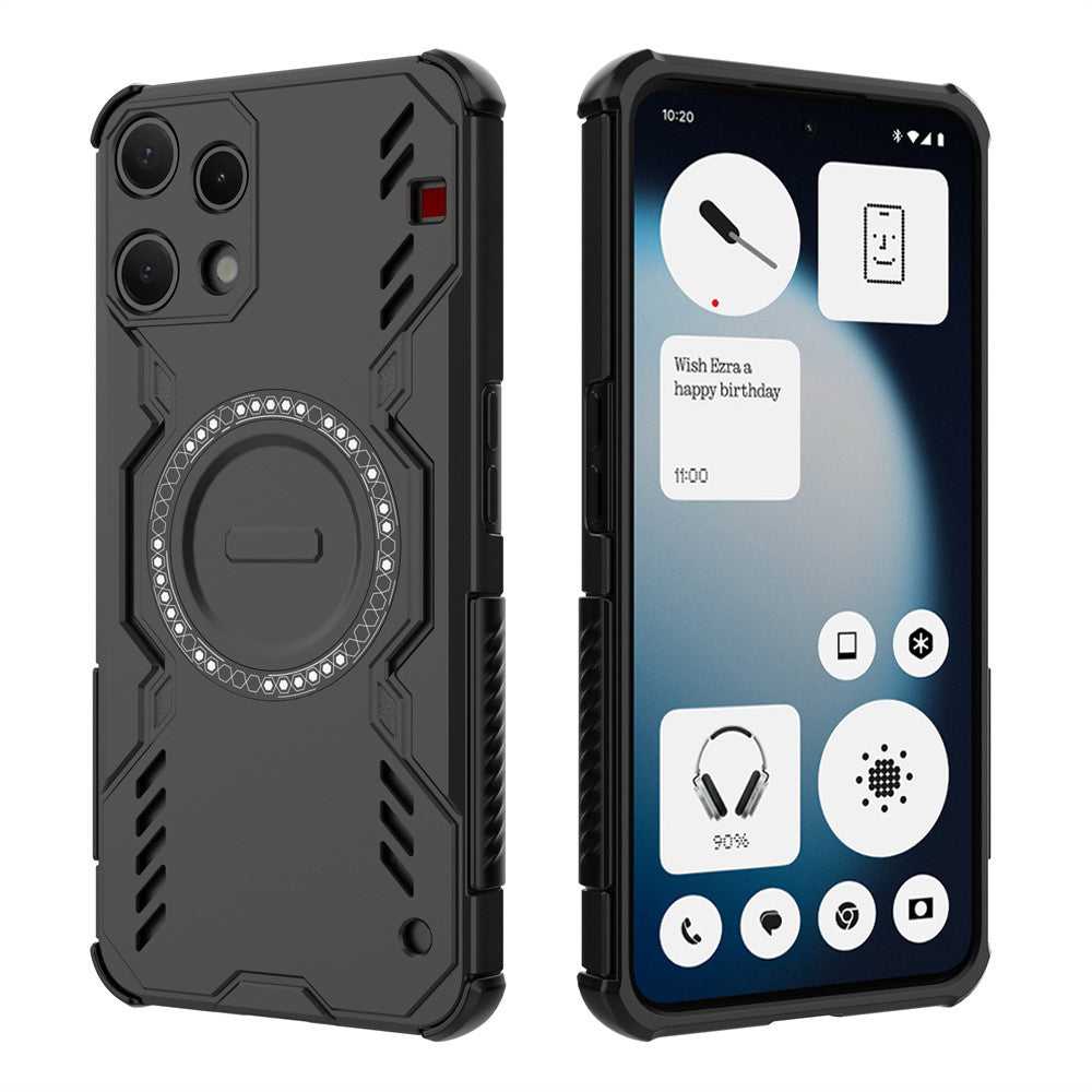 Hülle für Nothing Phone (3a) Lite, Techsuit, ArmorMag, Schwarz