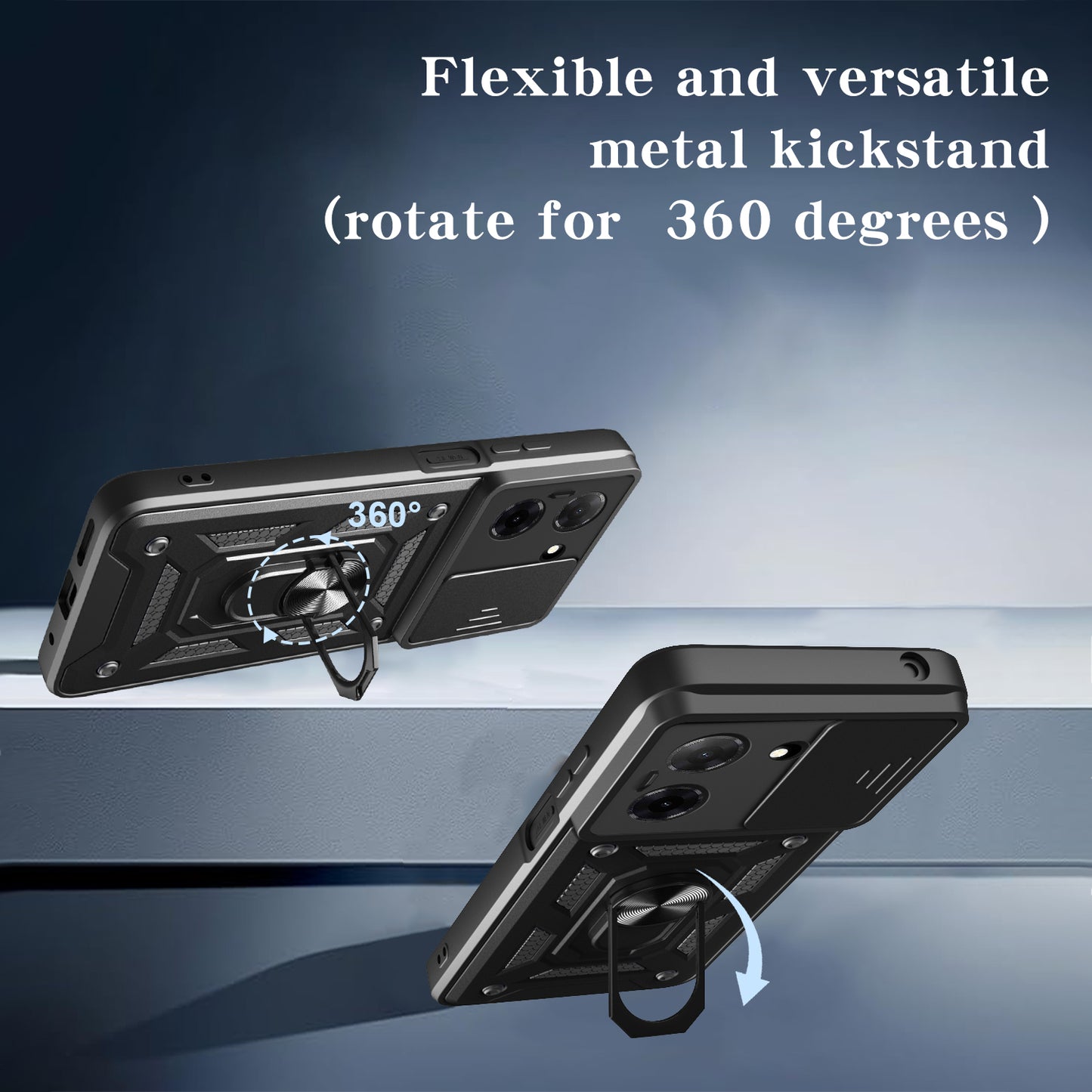 Hülle für Nothing Phone (3a) Lite, Techsuit, CamShield, Schwarz