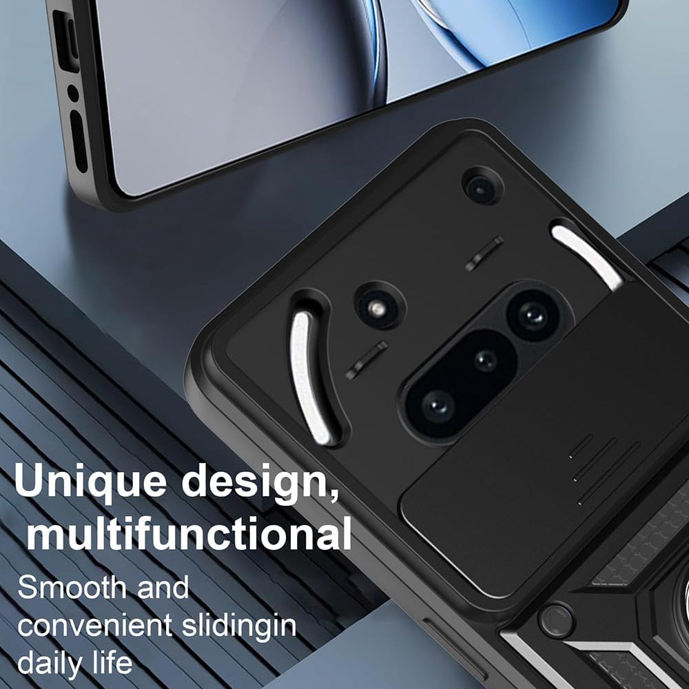 Hülle für Nothing Phone (3a), Techsuit, CamShield, Schwarz