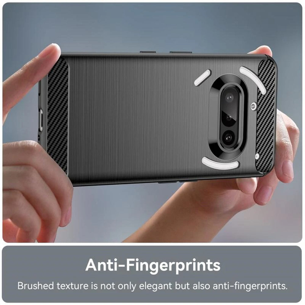 Hülle für Nothing Phone (3a), Techsuit, Carbon, Schwarz