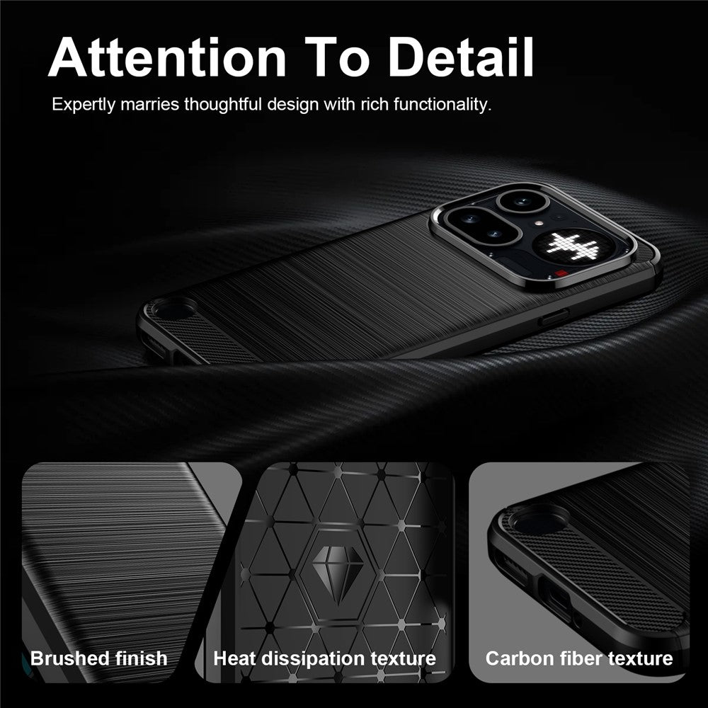 Hülle für Nothing Phone (4a) Pro, Techsuit, Carbon, Schwarz