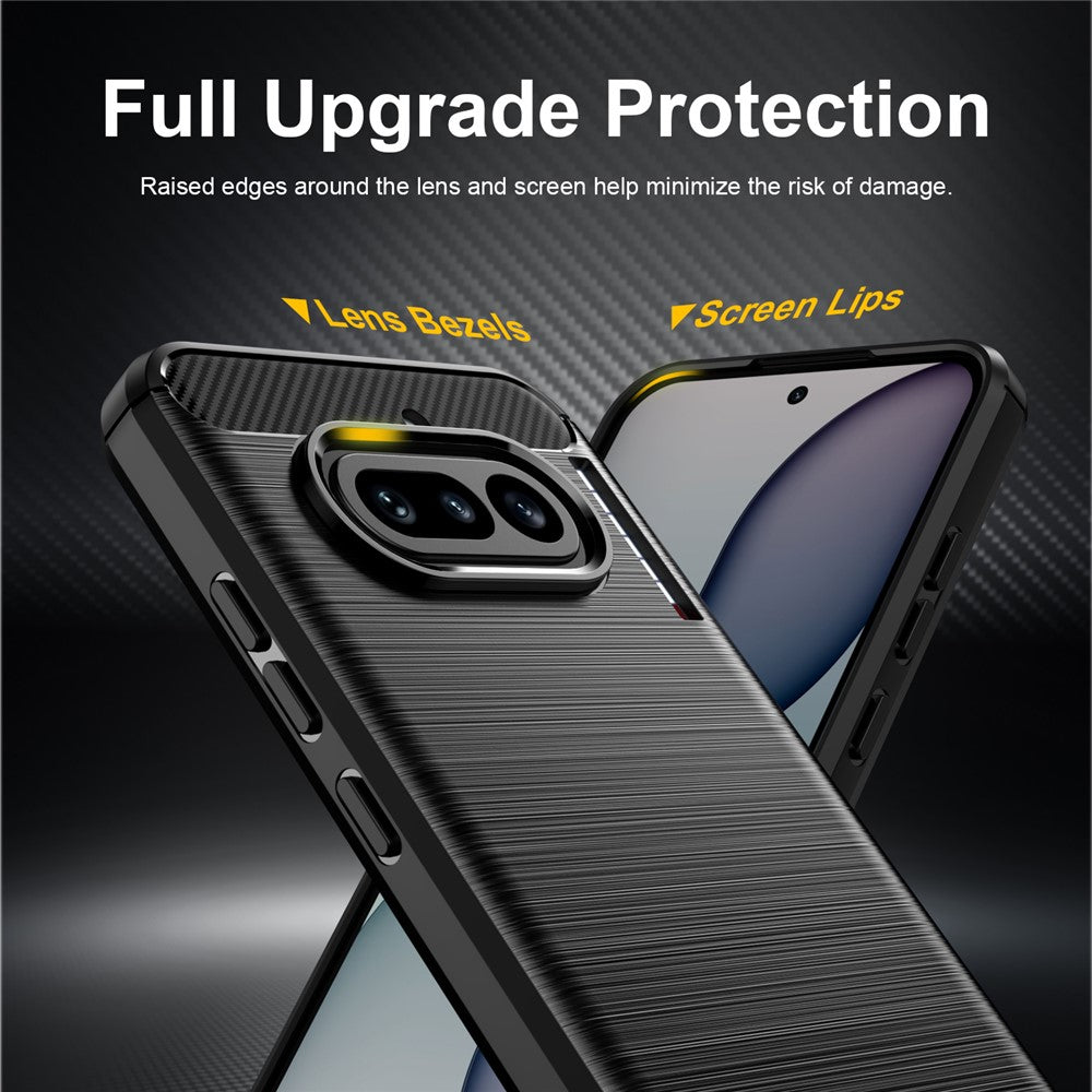 Hülle für Nothing Phone (4a), Techsuit, Carbon, Schwarz
