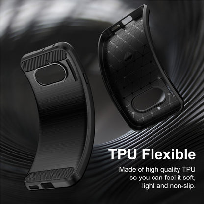 Hülle für Nothing Phone (4a), Techsuit, Carbon, Schwarz