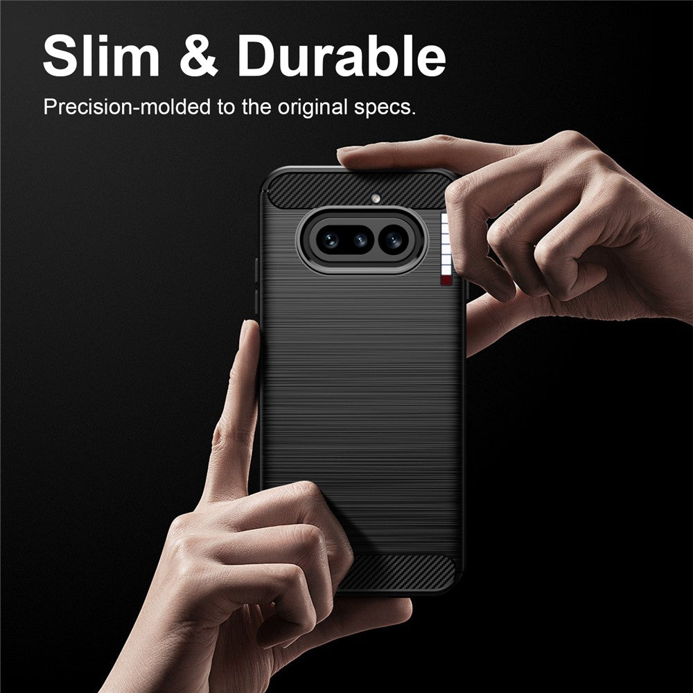 Hülle für Nothing Phone (4a), Techsuit, Carbon, Schwarz