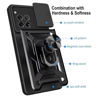 Hülle für OnePlus 12, Techsuit, CamShield, Schwarz